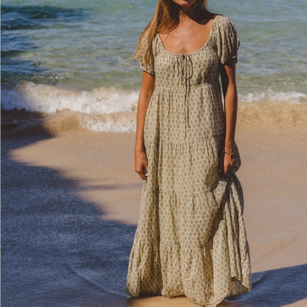 Sita Maxi Dress - Green Lily